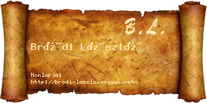 Bródi László névjegykártya