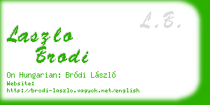 laszlo brodi business card