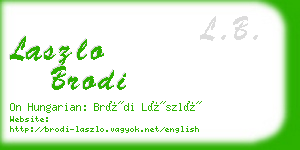 laszlo brodi business card